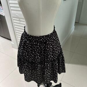 Amazon Hibluco Black Floral Women's Skirt